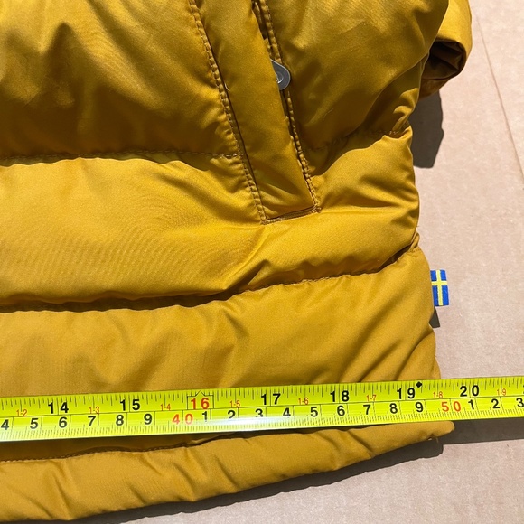 Fjallraven Greenland Down Liner Puffer Jacket - Men's Size S - Yellow Orange - Picture 15 of 16